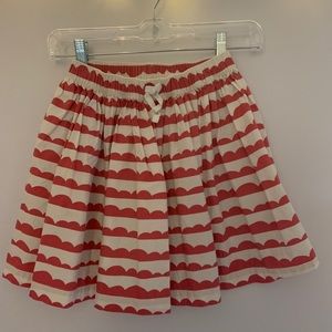 Hanna Andersson White and Pink Girls Skirt